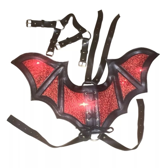 DAISY CORSETS WOMEN RED WINGS BODY HARNESS Halloween Costume - Picture 4 of 5